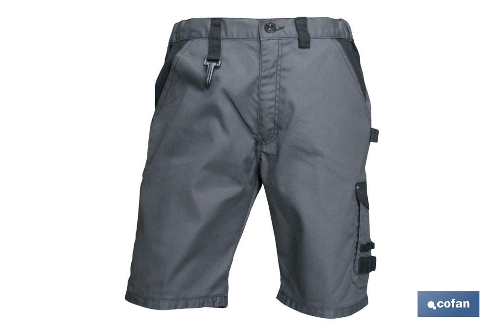 BERMUDAS DE TRABAJO POULSEN 280gms/m BEIS-NEGRO T-58