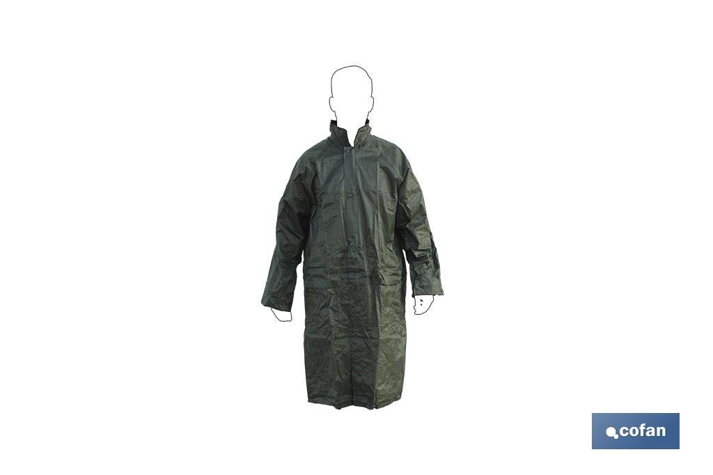 ABRIGO DE LLUVIA VERDE POLIESTER/PVC TALLA-M