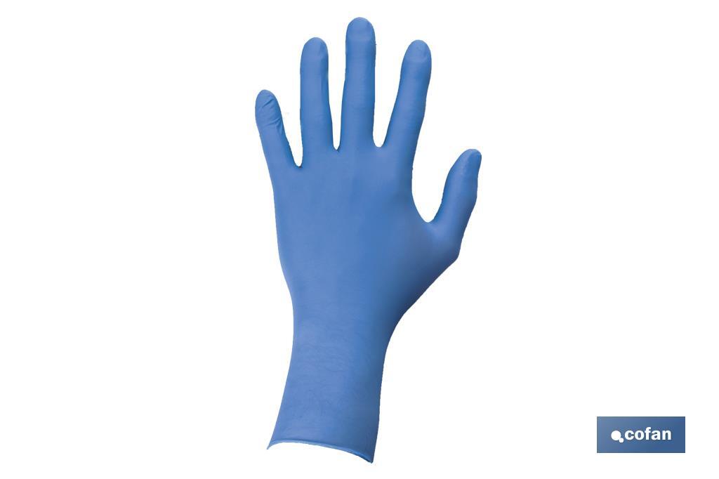 CAJA 100UDS. GUANTES DE NITRILO AZUL CLASE CTALLAS