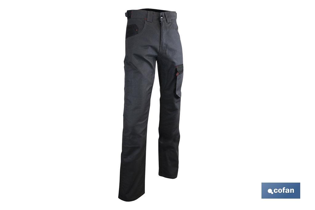 PANTALON TRABAJO QUANT 300gms/m GRIS-NEGRO T-62