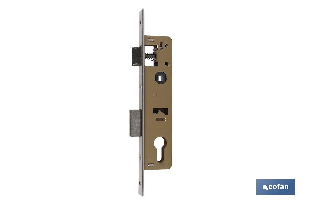 Cerradura Embutir+cerradero D85 E25 F22 Níquel (P/Metal