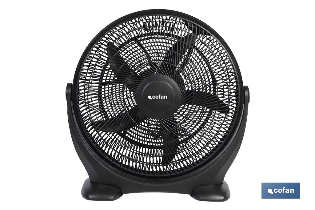 VENTILADOR DE SUELO 5 PALAS 3 VELOCIDADES 90W NEGRO