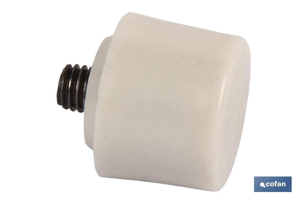 CABEZAL MARTILLO DE NYLON BLANCO Ø45 MM (PACK: 1 UDS)