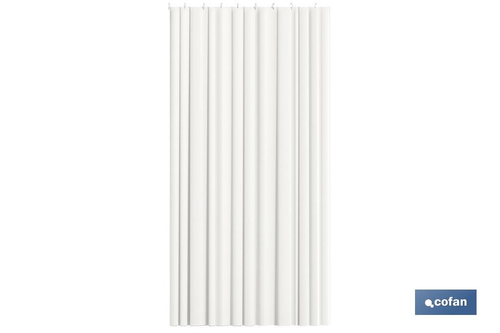 CORTINA DE BAÑO BLANCA LISBOA POLIESTER 140X200 (PACK: 1 UDS)