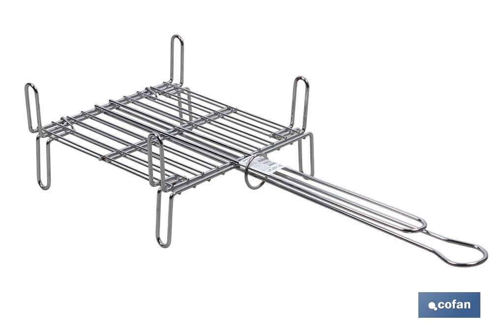 PARRILLA DOBLE INOX 400 X 400MM (PACK: 1 UDS)