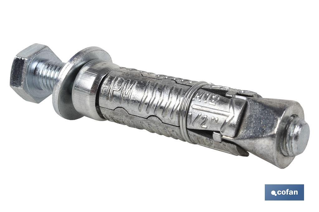 ANCLAJE ZAMAK HPM M-6x50 CON TORNILLO 8.8 (PACK: 100 UDS)