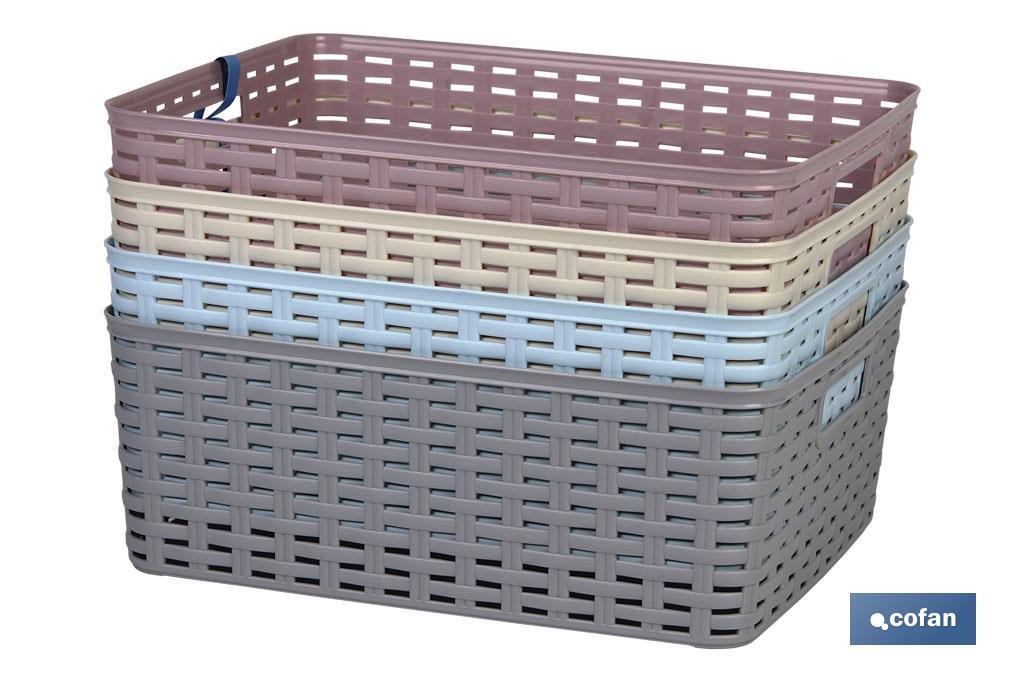 CESTA  MULTIUSOS  12L 36X28X13.5 cm AZUL CIELO venta unitaria (PACK: 1 UDS)