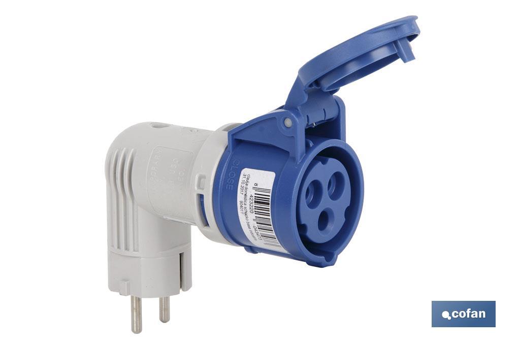 ADAPTADOR INDUSTRIAL 16A 230V IP44 CLAVIJA SCHUKO (PACK: 1 UDS)