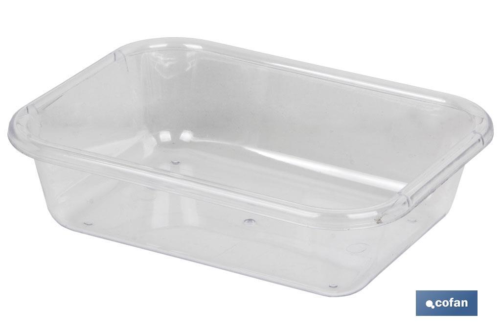 BANDEJA 18.5X14.5X5.5cm MULTIUSOS TRANSPARENTE venta unitaria (PACK: 1 UDS)