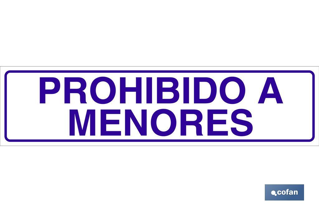 Prohibido a menores