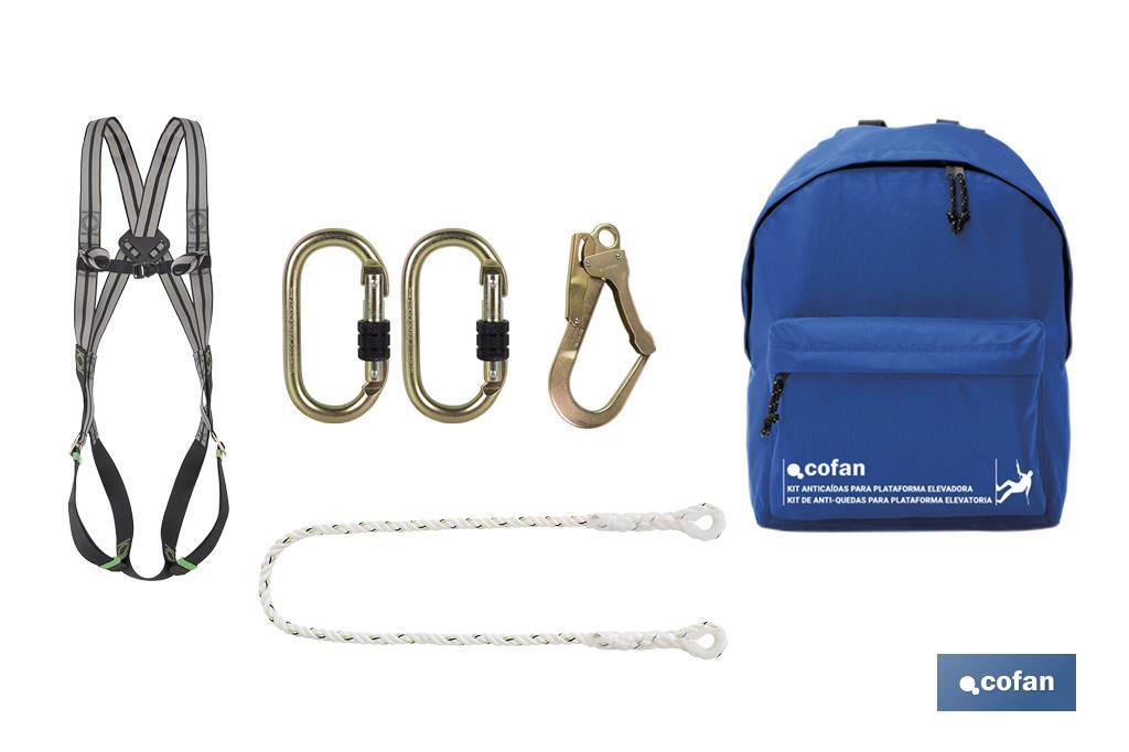 Kit anticaídas | Especial para plataforma elevadora | Máxima protección y seguridad